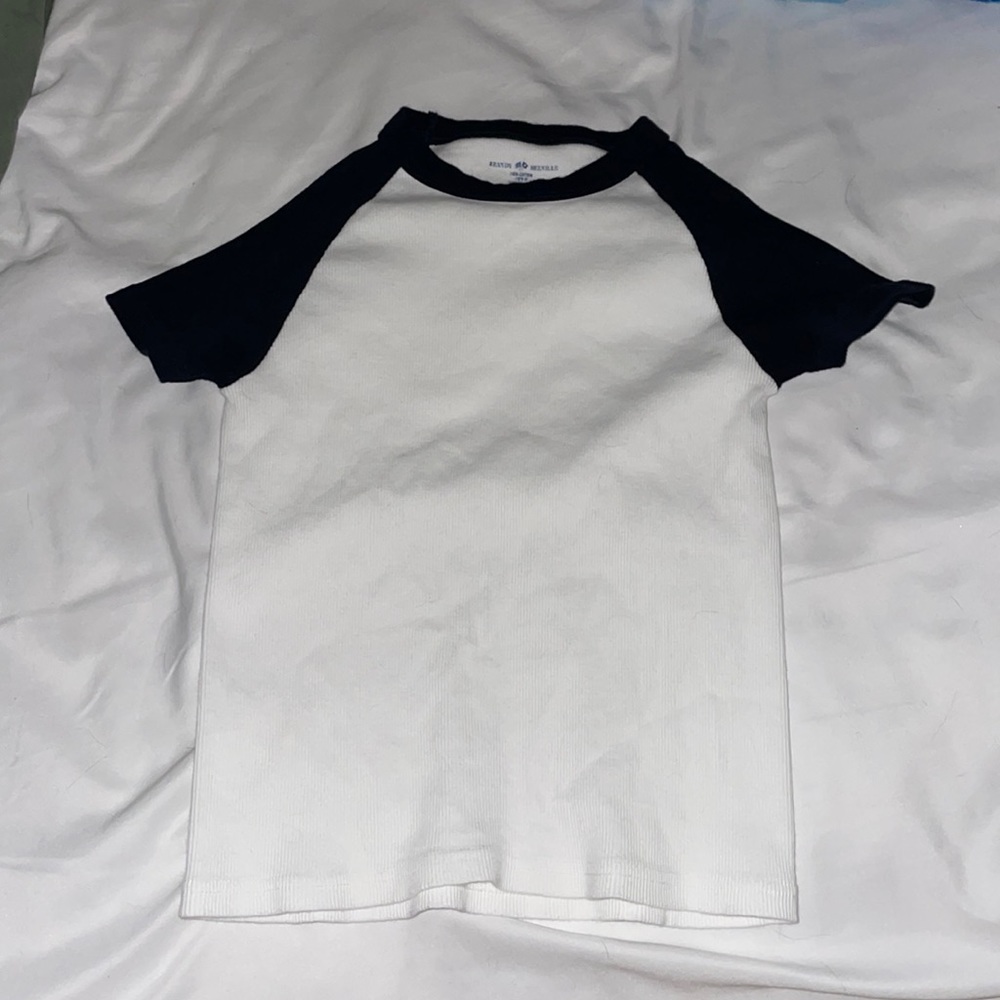navy and white brandy melville shirt